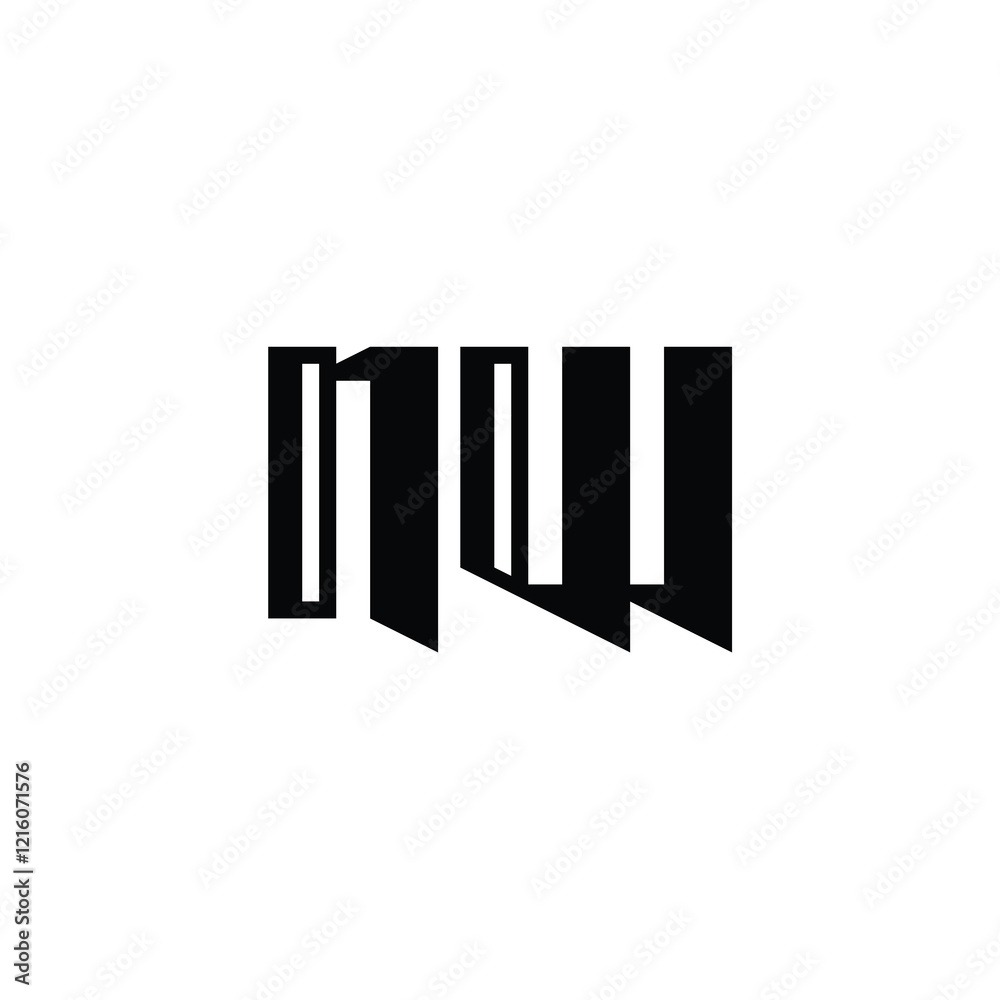 NW monogram logo design letter text name symbol monochrome logotype alphabet character simple logo NW monogram logo design letter text name symbol monochrome logotype alphabet character simple logo