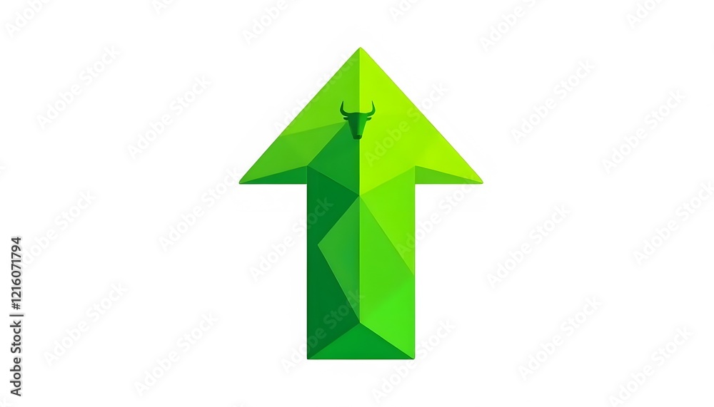 Green Bull Market Upward Trend: A Symbolic Representation of Growth and Financial Success Green Bull Market Upward Trend: A Symbolic Representation of Growth and Financial Success