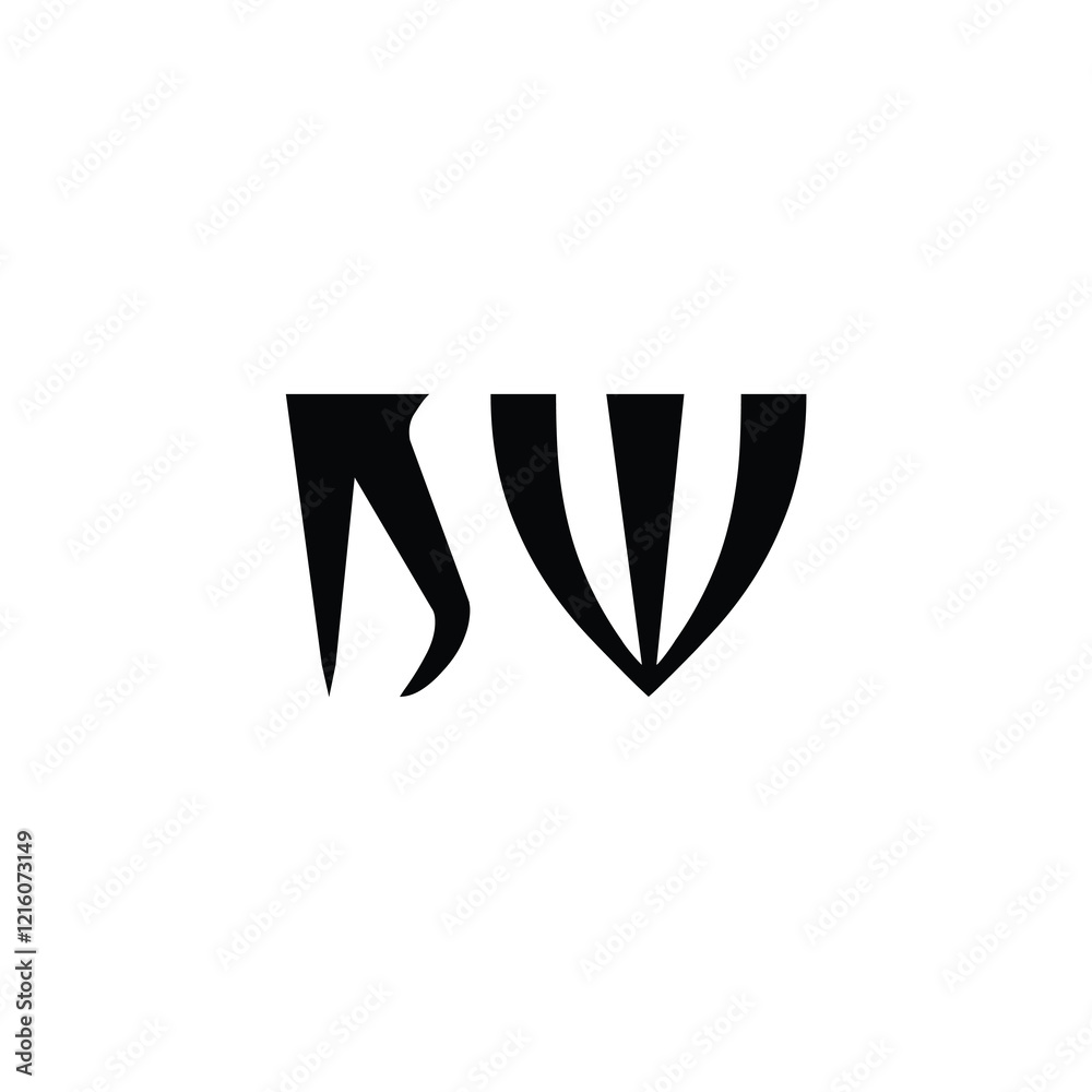 NW monogram logo design letter text name symbol monochrome logotype alphabet character simple logo NW monogram logo design letter text name symbol monochrome logotype alphabet character simple logo