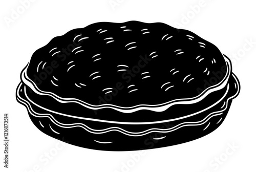 buttermilk biscuit silhouette vector 