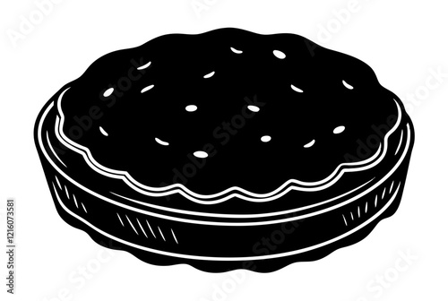 buttermilk biscuit silhouette vector 
