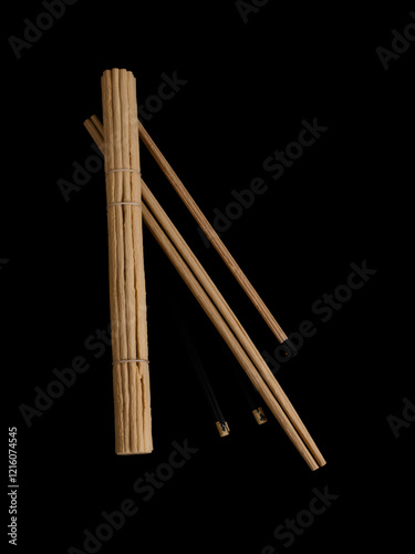 Mexican copal incense sticks on black background photo