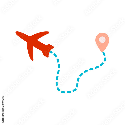 Plane Flying Vector Icon photo