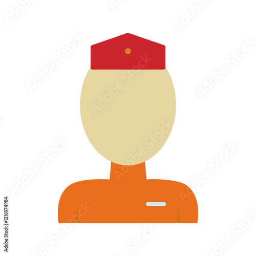 Flight Attendant Vector Icon