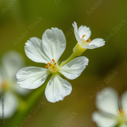 Meadow vetchling, Lathyrus pratensis, blossom close-up, selective focus, shallow DOF photo