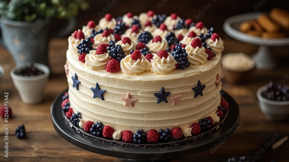 custom made wallpaper toronto digitalA festive patriotic cake, beautifully adorned with stars and stripes, is perfect for national celebrations and holidays, generating feelings of pride and festivity