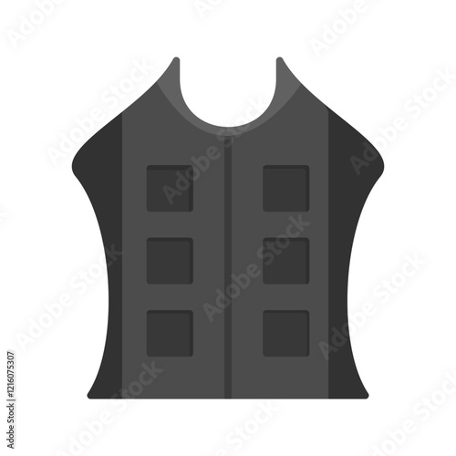 Bullet Proof Vest Vector Icon