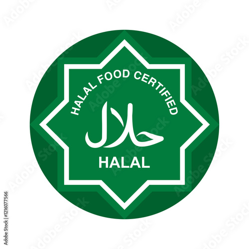 100% halal certified product label with transparent background