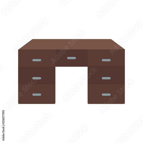 Table with Drawers Vector Icon