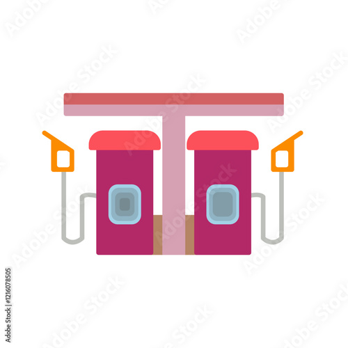 Petrol Station Vector Icon