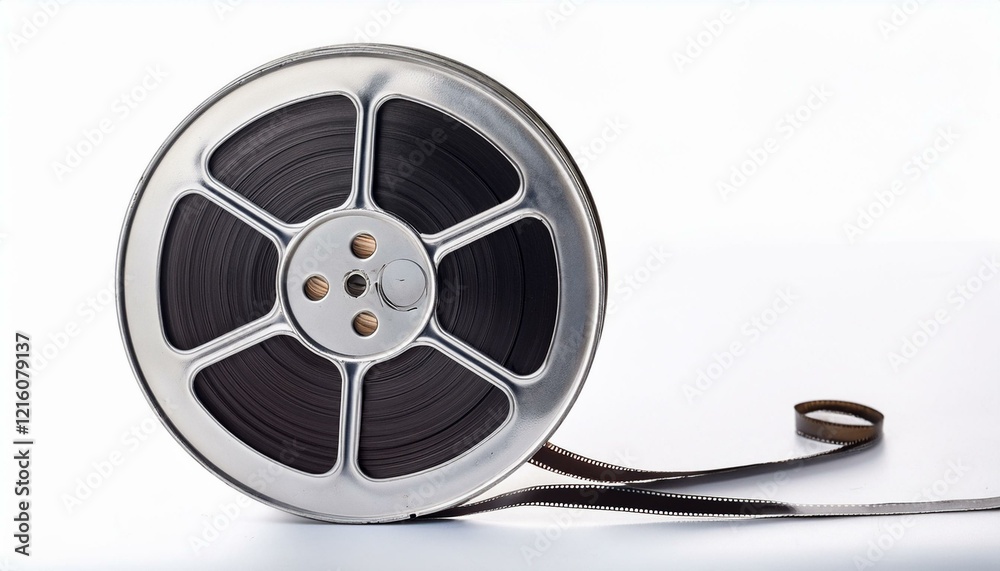 Obraz premium Vintage Film Reel: A nostalgic glimpse into the past.