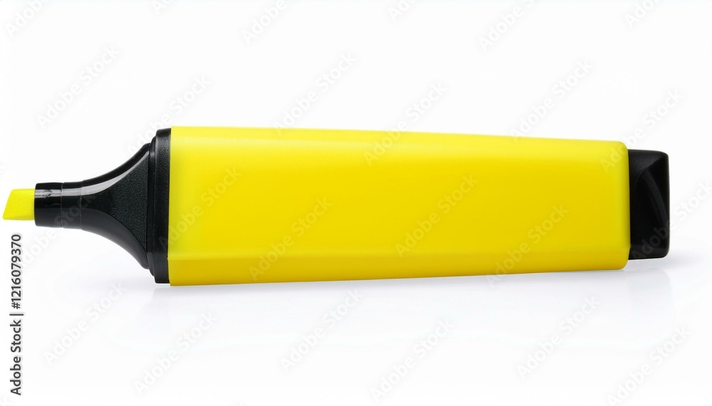Bright yellow highlighter isolated on white. Bright yellow highlighter isolated on white.