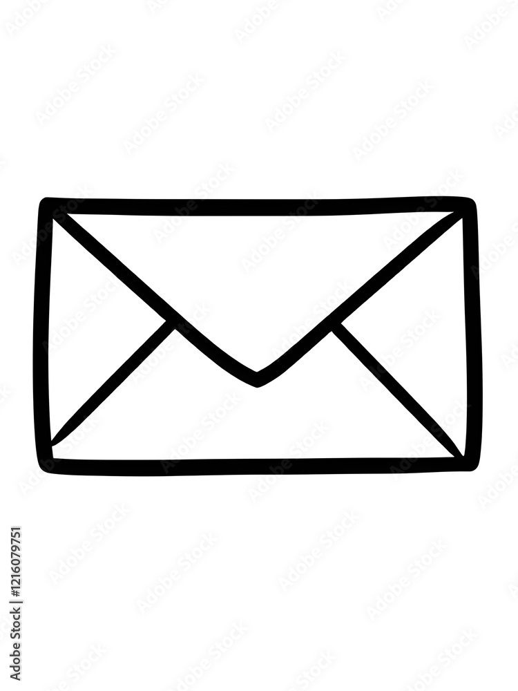Mail letter illustration icon, black silhouette vector Mail letter illustration icon, black silhouette vector