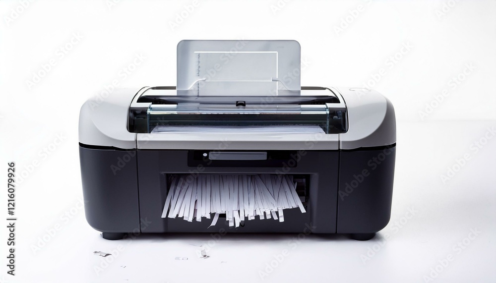 Shredding confidential documents in a modern office. Shredding confidential documents in a modern office.