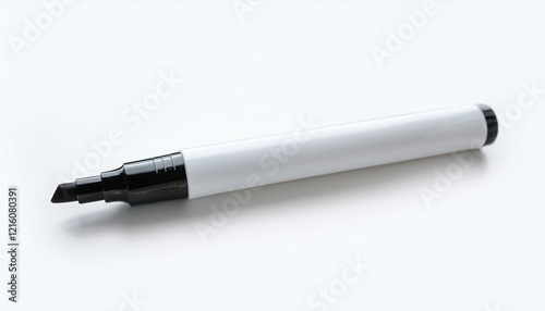 White dry erase marker on white background photo