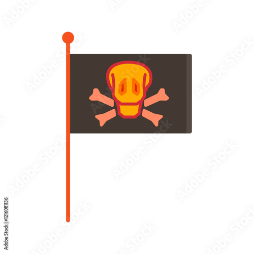 PIrate Flag Vector Icon