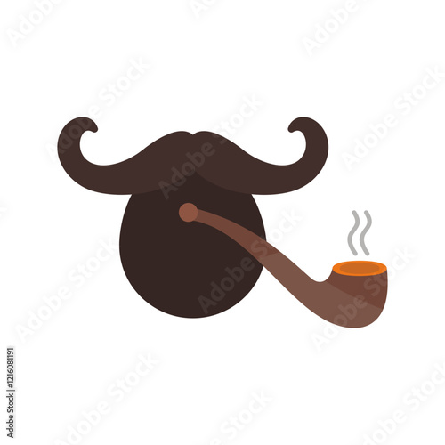 Pirate with Smoking Pipe Vector Icon