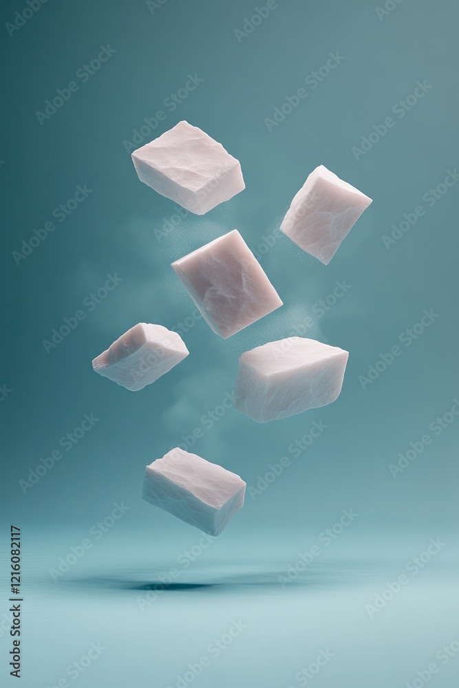 surreal abstract design where geometric fragments appear to disintegrate and reform in holographic space symbolizing surreal abstract design where geometric fragments appear to disintegrate and reform in holographic space symbolizing