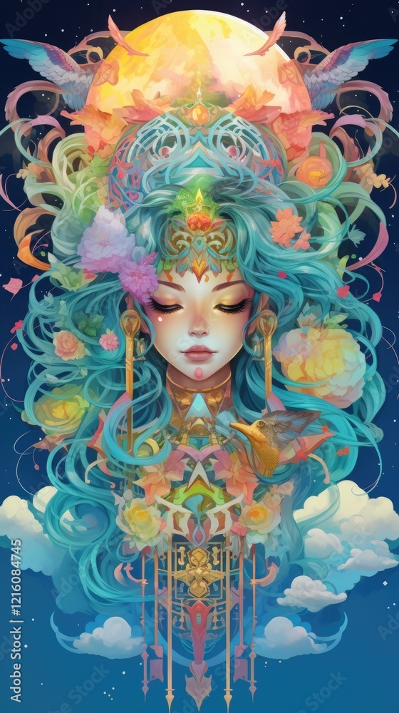 Naklejka premium Abstract Lady