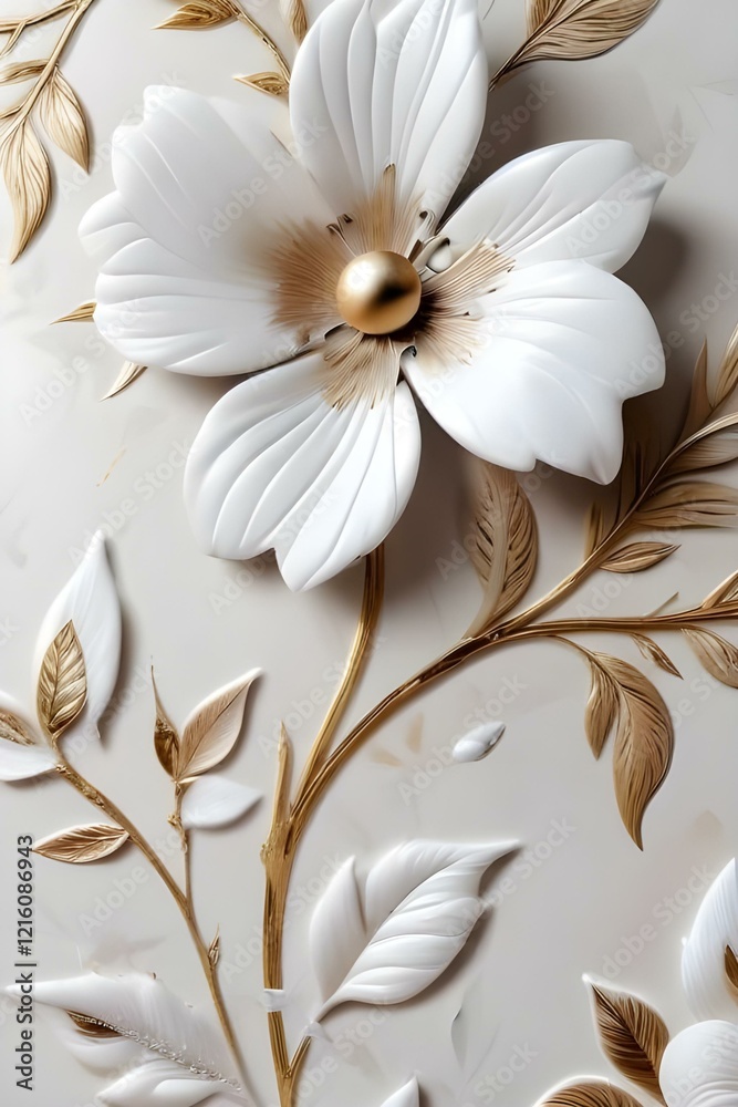 Obraz premium Vintage floral wallpaper 