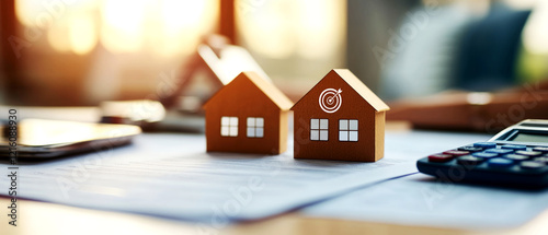 Home loan strategies for first-time buyers urban area informative guide bright office setting close-up view financial planning concept