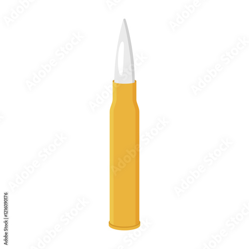 Bullet flat vector illustration isolated on a white background
