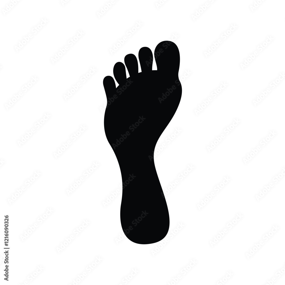 Foot silhouette vector design isolated on a white background Foot silhouette vector design isolated on a white background