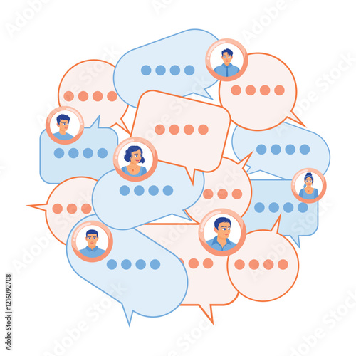 Testimonial speech bubble concept.