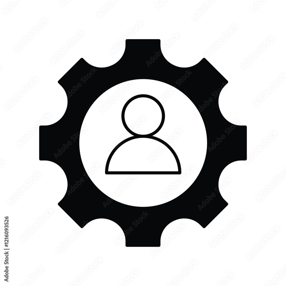 Person glyph icon with white background vector stock illustration Person glyph icon with white background vector stock illustration