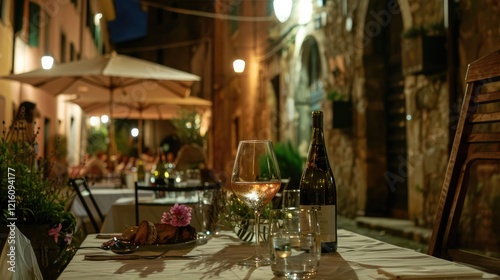 Aperitif concept in Lucca, Tuscany, Italy.