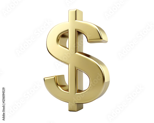 golden dollar sign clipart image on transparent background