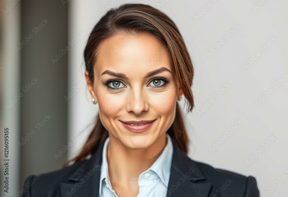 A strong and confident woman with a determined expression A strong and confident woman with a determined expression