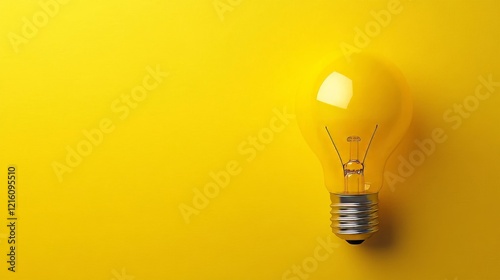 Yellow light bulb, Generative AI