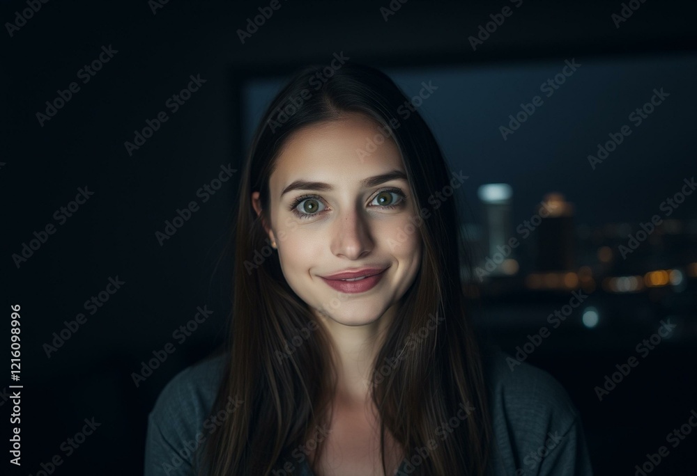 Female portrait in an unhappy setting Female portrait in an unhappy setting