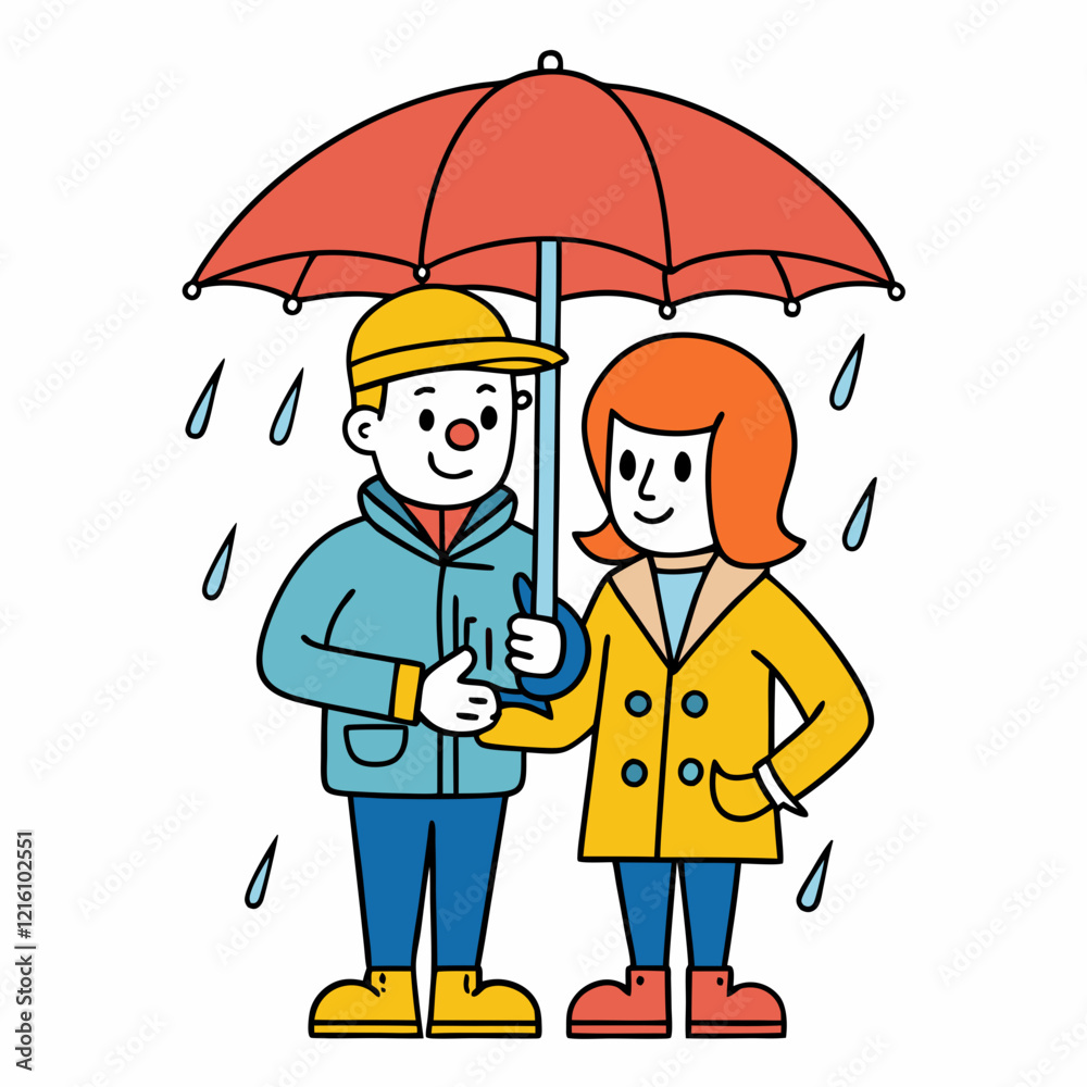 couple under umbrella in rain couple under umbrella in rain
