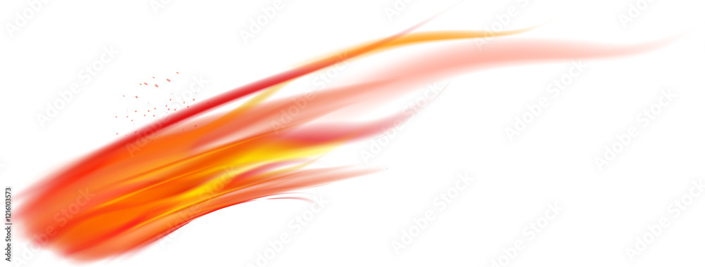 Fototapeta premium 火球・燃え盛る炎・火のエフェクトイラスト素材