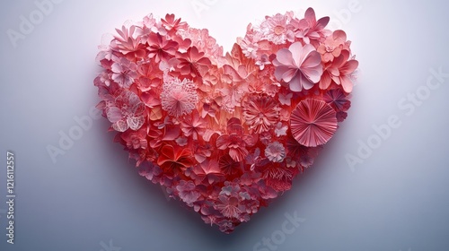 heart, pink, art, floral, lace, paper-cut, 3d, pattern, design, love, background, decoration, craft, texture, delicate, romantic, creative, handmade, paper, flowers, vibrant, aesthetic, intricate, cut