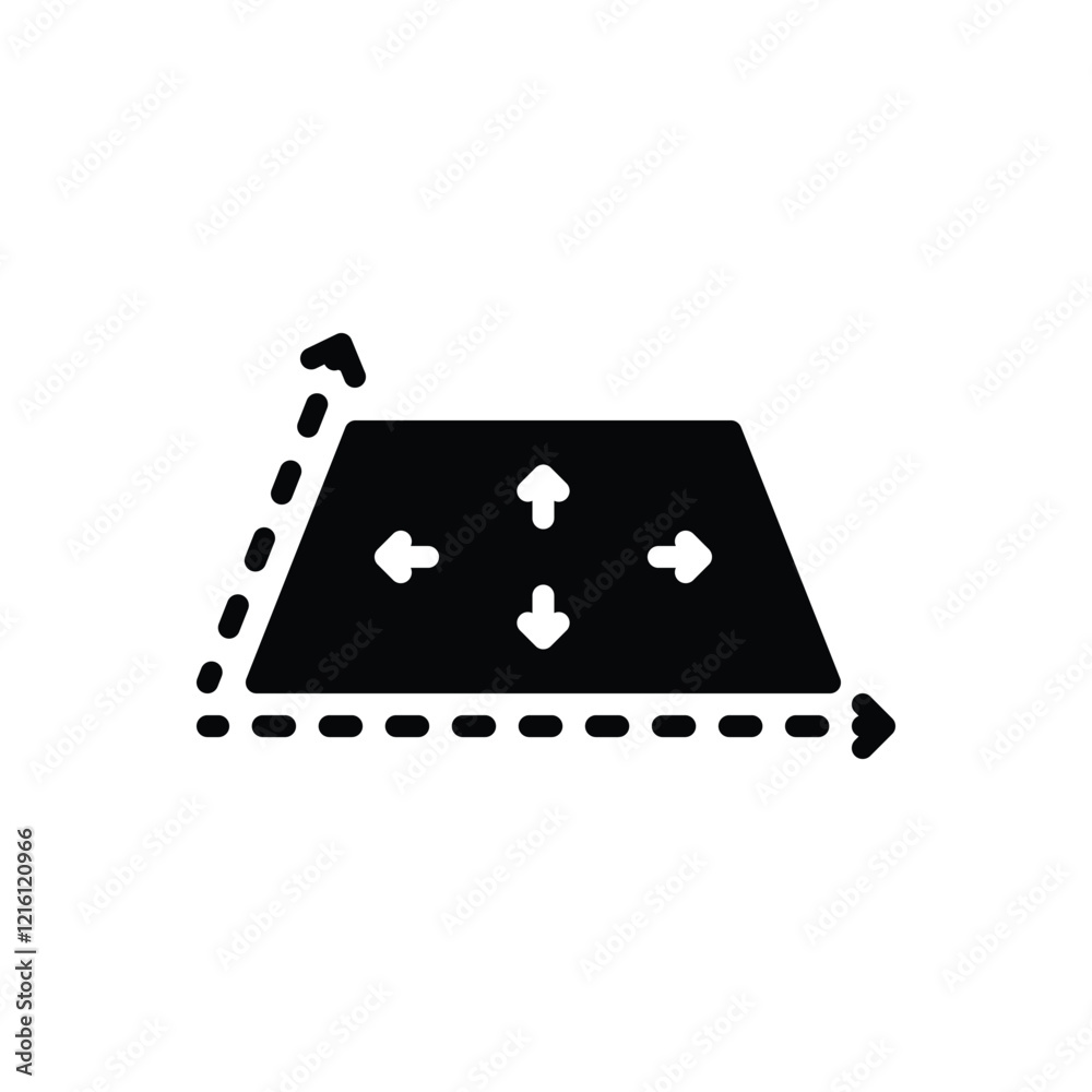 Foto Black solid icon for surface