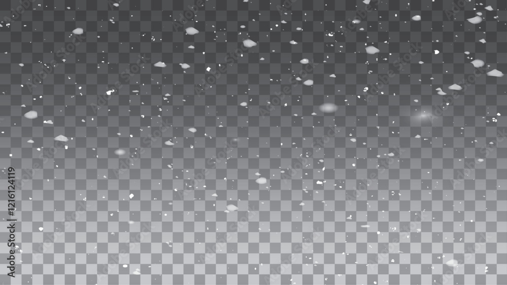 Vector snow. Snow png. Snow on an isolated transparent background