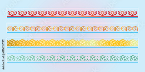 PrintBuryad Mongolian traditional frame ornament vector illustration