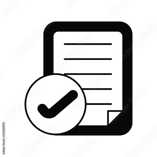 Compliant glyph icon with white background vector stock illustration