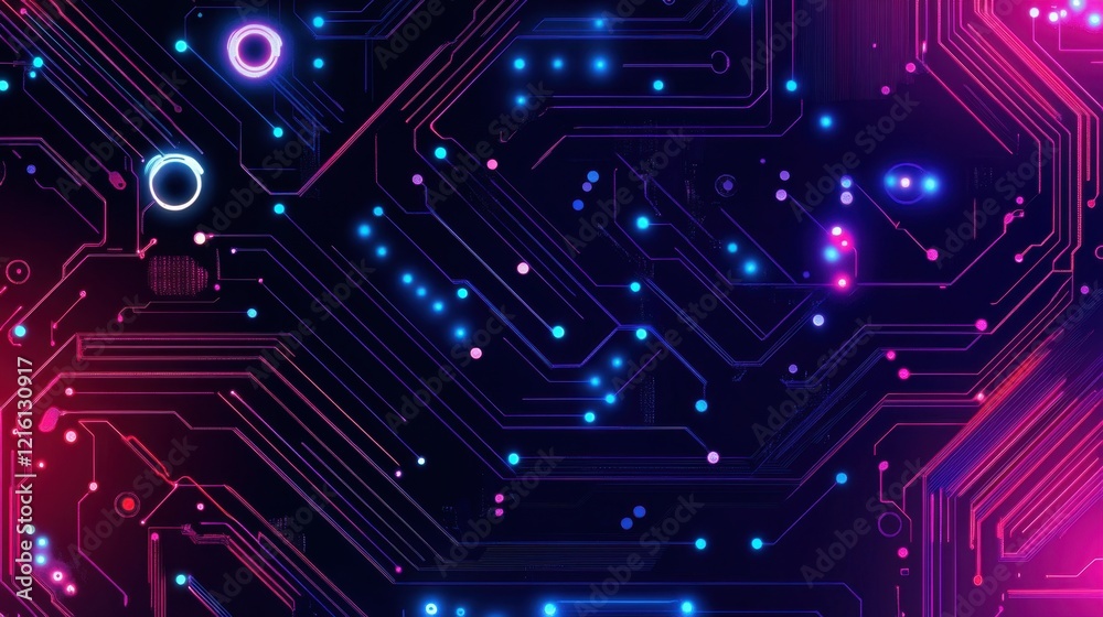 Futuristic microchip design glowing with AI-powered processing patterns. Futuristic microchip design glowing with AI-powered processing patterns.