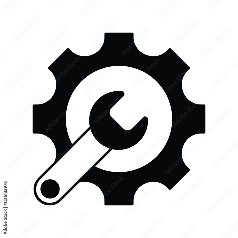 management glyph icon with white background vector stock illustration management glyph icon with white background vector stock illustration