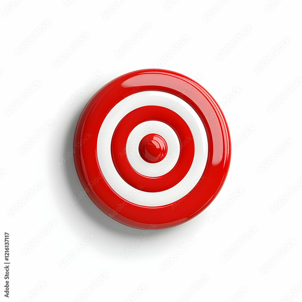 Red and White Target 3D Illustration Red and White Target 3D Illustration