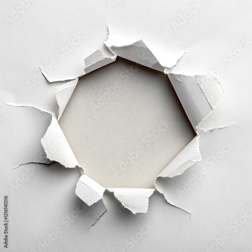 Torn Paper Hexagon Hole Abstract Ripped Texture Background, paper texture, ripped paper Paper texture, hole