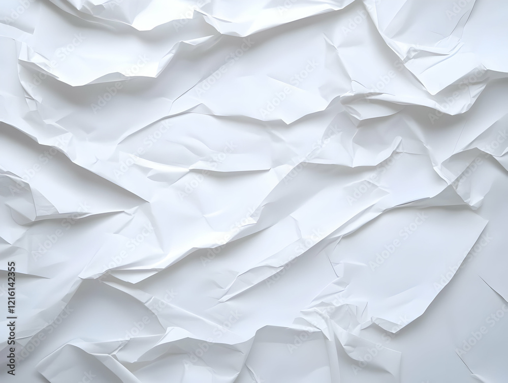 White Crumpled Paper Abstract Background White Crumpled Paper Abstract Background