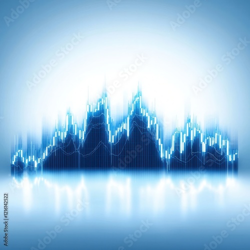 Analyzing financial trends through data visualization digital environment infographic modern aesthetic