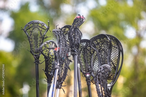 Lacrosse themed photograph, female or male team sports photo