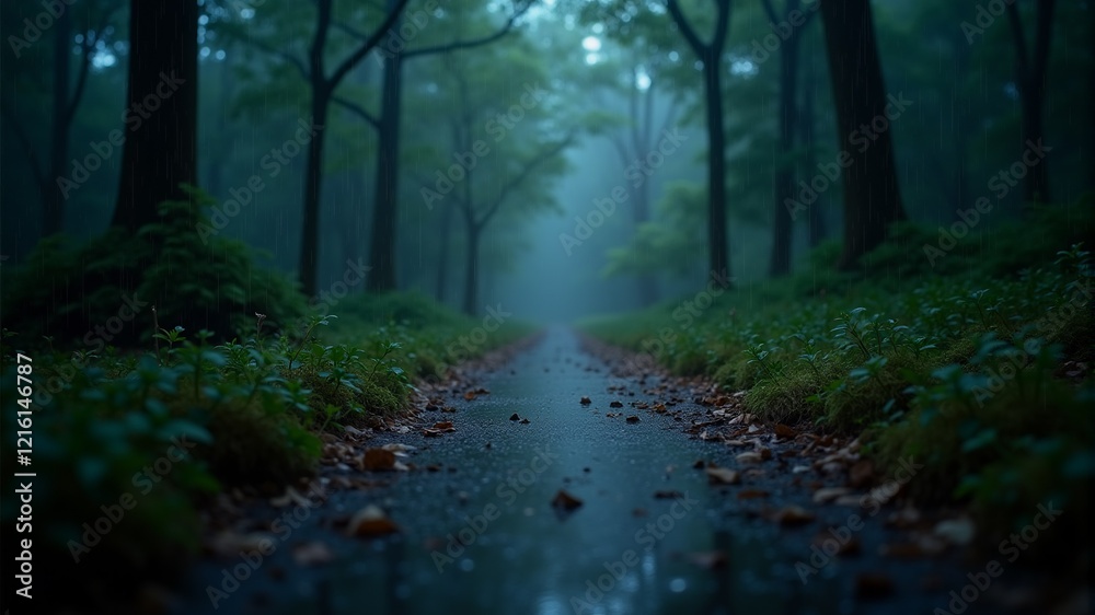 Fototapeta premium Misty Forest Path