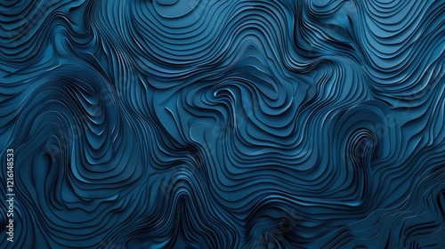 Abstract blue textured waves creating a dynamic visual pattern.
